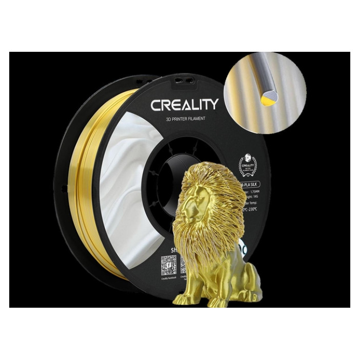 3D Filament Creality PLA 1.75mm Silk goud zilver 1kg