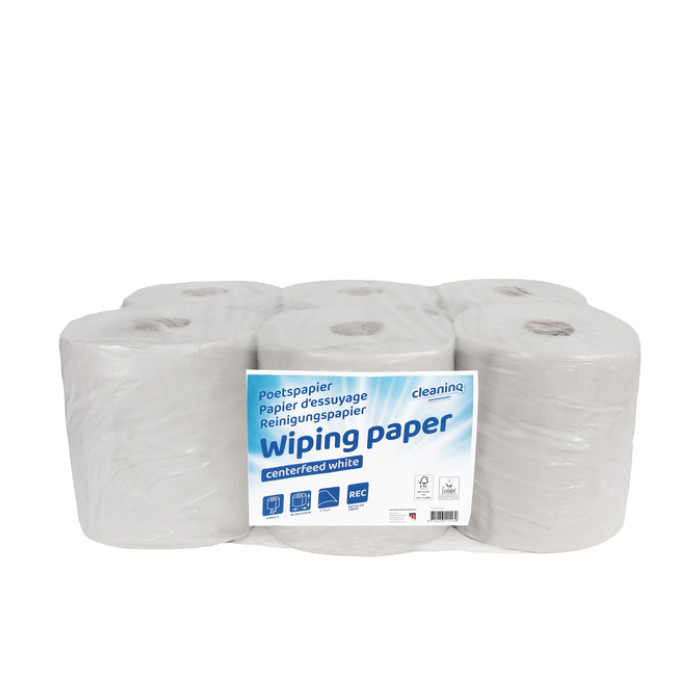 Poetspapier Cleaninq M2 1-laags 6x270m wit