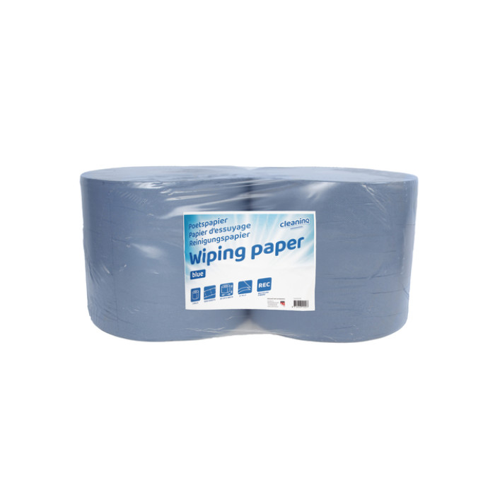 Poetspapier Cleaninq extra groot 2-laags 1000 vel blauw