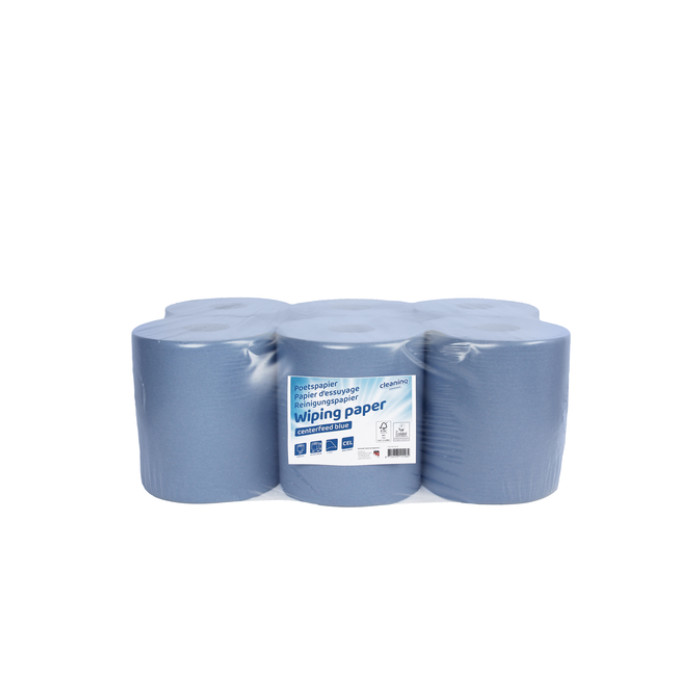 Poetspapier Cleaninq M2 1-laags 6x300m blauw