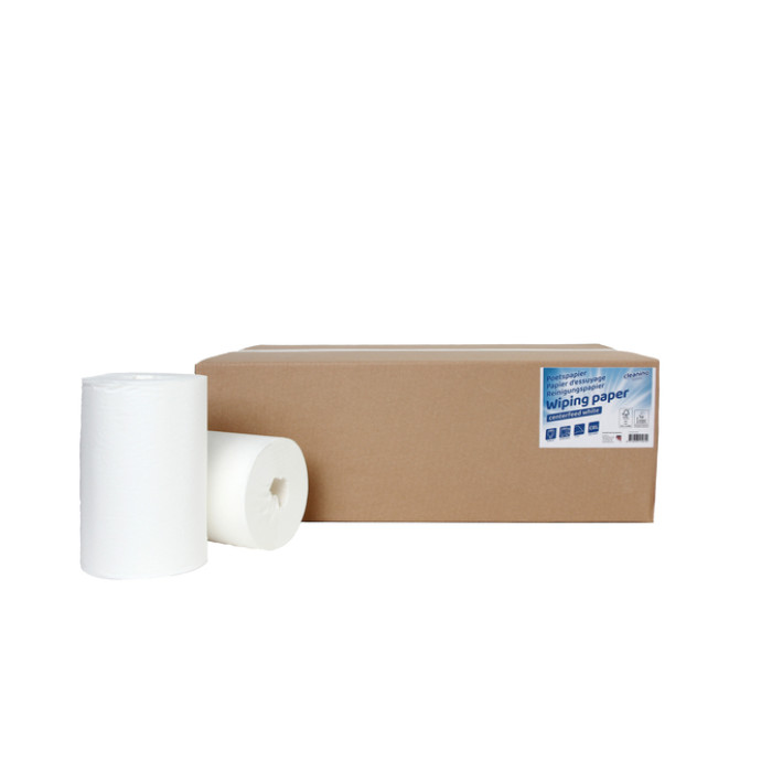 Poetspapier Cleaninq M1 1-laags 12x120m wit