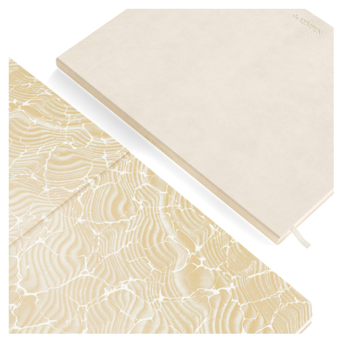 Notitieboek de KEMPEN Cotton Vanilla 110x160mm blanco 160 pag 90gr wit
