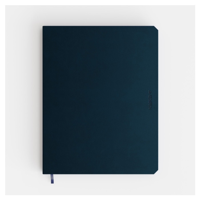 Notitieboek de KEMPEN Silence 171x220mm blanco 192 pag 90gr dblauw