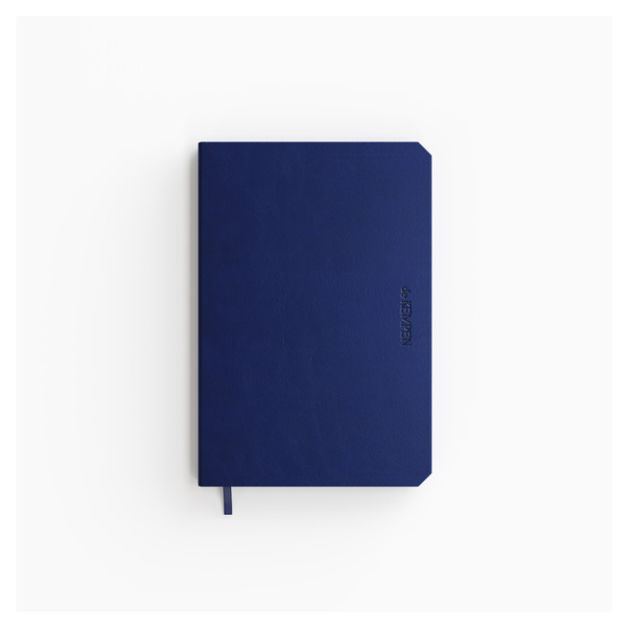 Notitieboek de KEMPEN Silence 110x160mm blanco 160 pag 90gr dblauw