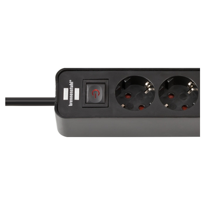 Stekkerdoos Brennenstuhl Ecolor 4vdig incl 2 USB C 1.5m zwart
