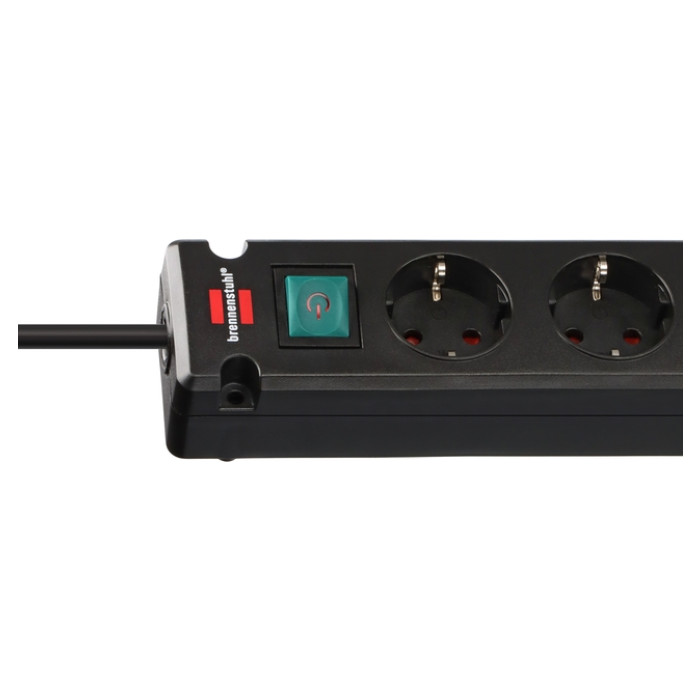 Stekkerdoos Brennenstuhl Bremounta 5vdig incl 2 USB C 3 meter zwart