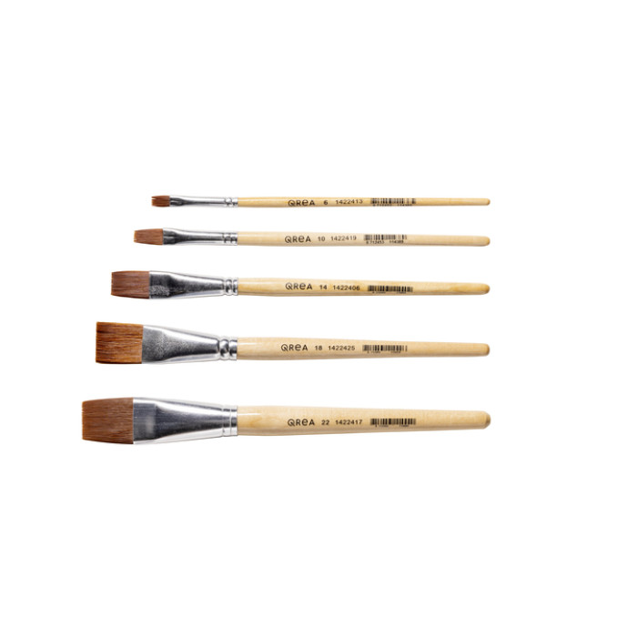 Kwast Qrea synthetisch set à 5 breedtes