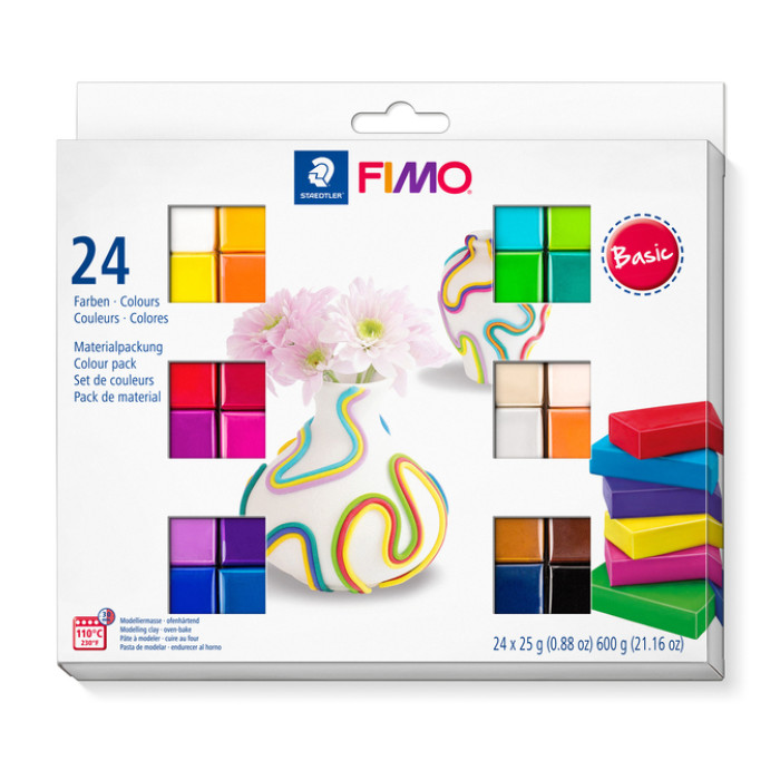 Boetseerklei Staedtler Fimo soft 8023C assorti 24 stuks
