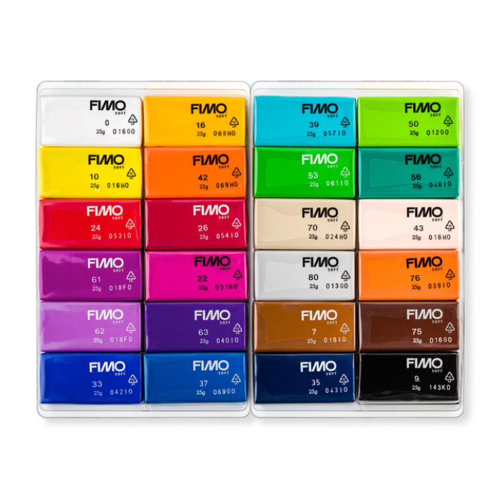 Boetseerklei Staedtler Fimo soft 8023C assorti 24 stuks