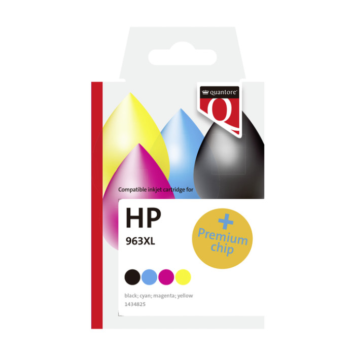 Inktcartridge Quantore alternatief tbv Hp 912XL 3YL83AE hc geel