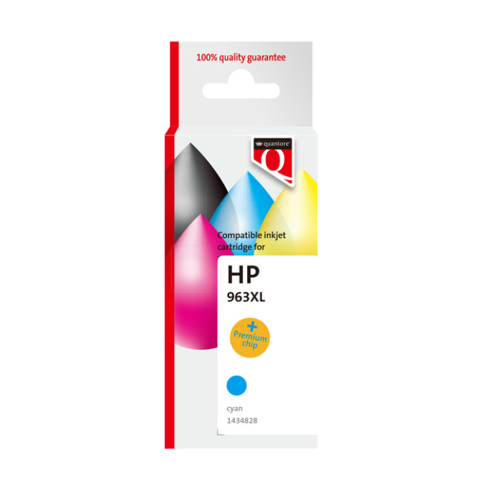Inktcartridge Quantore alternatief tbv Hp 963XL 3JA27AE hc blauw