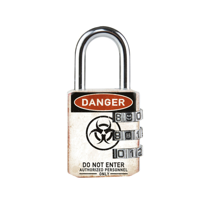 Hangslot Masterlock 3-cijfer combinatie 30mm danger motief