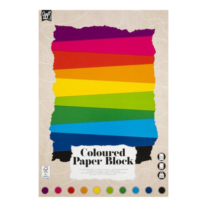Hobbykarton CarftID 24x34cm 120-220gr 20 vel 10 kleuren