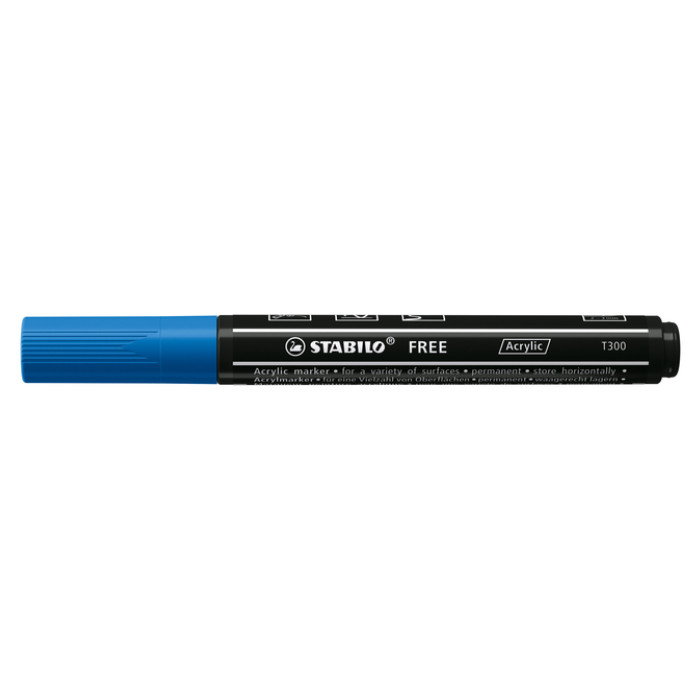 Acrylmarker STABILO  Free Acrylic T300 donkerblauw