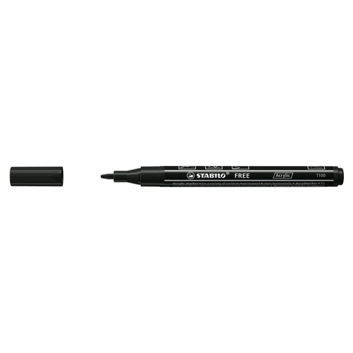 Acrylmarker STABILO  Free Acrylic T100 zwart