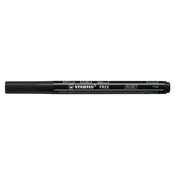 Acrylmarker STABILO  Free Acrylic T100 zwart