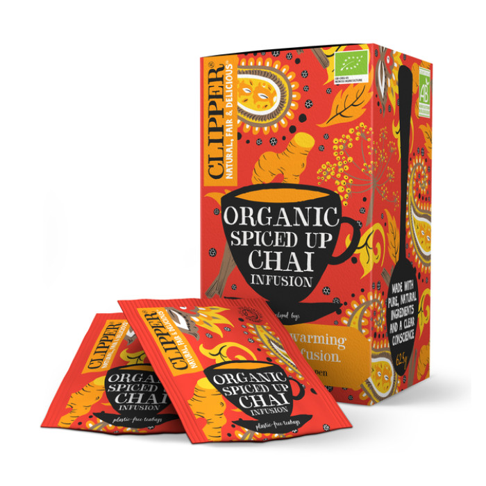Thee Clipper spiced up chai bio 25 zakjes