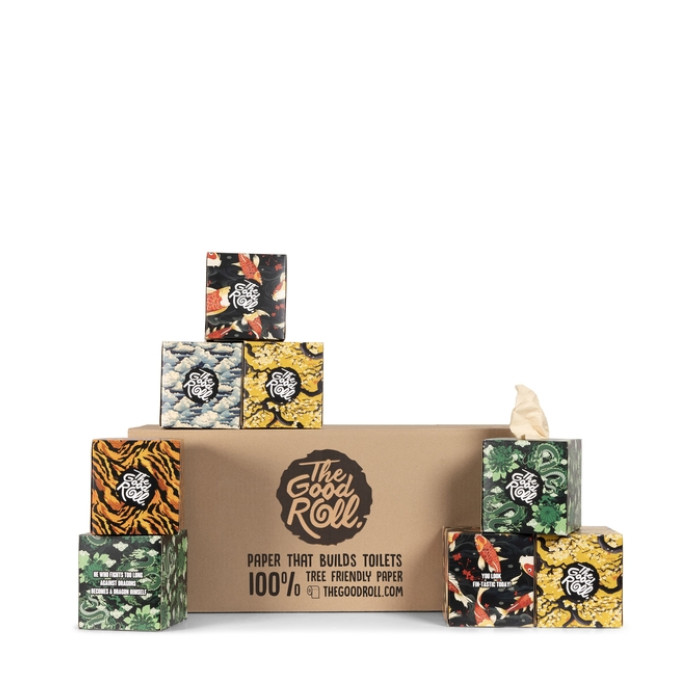 Facial tissues The Good Roll The Happy Tissue bamboe 3-laags 20x60 vel naturel