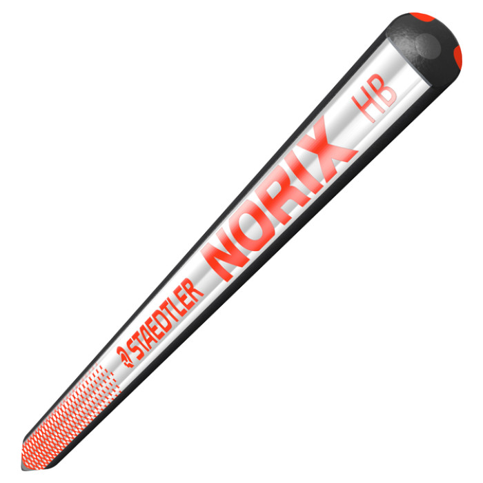Potlood Staedtler Norix HB zwart-koraal blister à 2 stuks