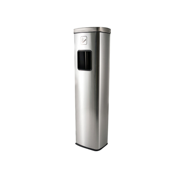 Afvalbak met asbak BRASQ 20 liter AT400 rvs