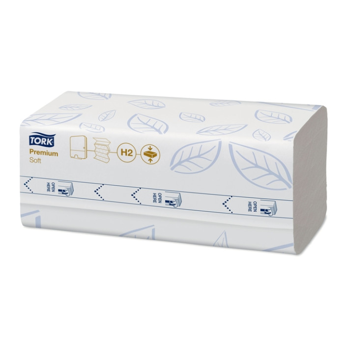 Handdoek Tork H2 Xpress compressed Premium multifold 2-laags 212x320mm 12x170 vel wit 100888