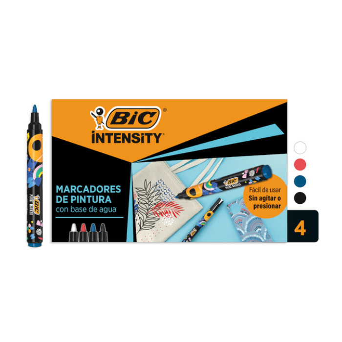 Paintmarker Bic Intensity assorti 4 stuks