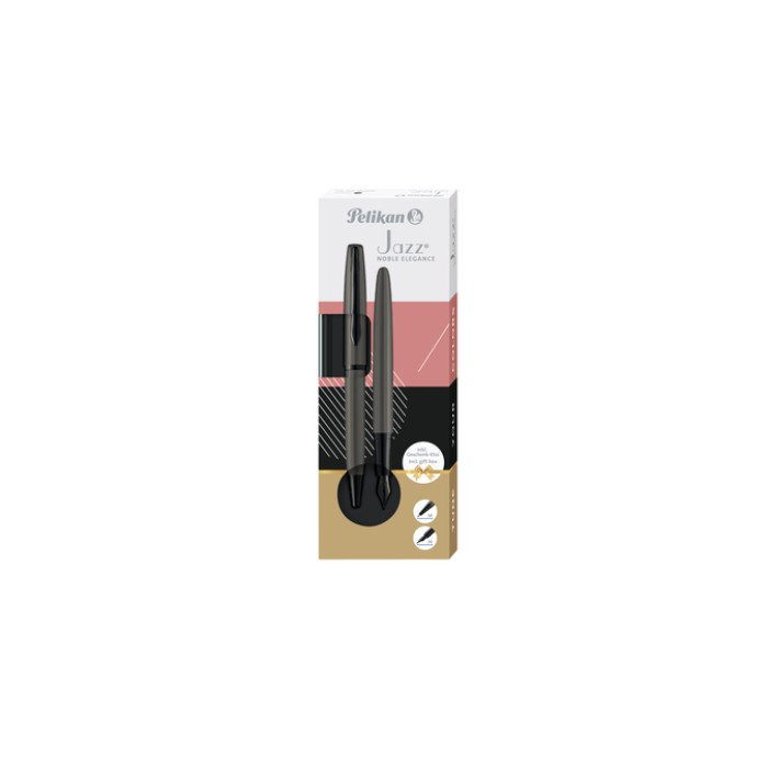 Schrijfset Pelikan Jazz Noble Elegance K36+P36 metaal stone