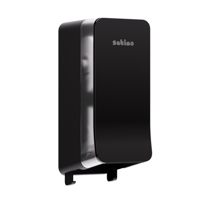 Toiletpapierdispenser Satino JT3 Hyginity systeemrol duo zwart 333423