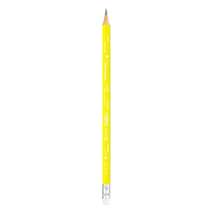 Potlood Maped Neon met gum assorti