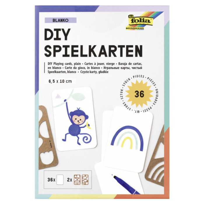 Speelkaarten Folia Blanco 6.5x10cm pak à 36 stuks