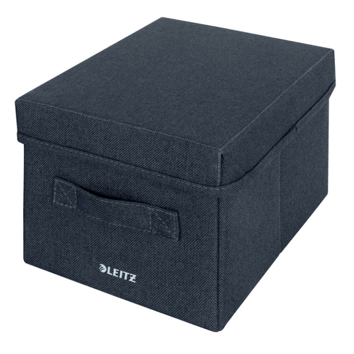 Opbergdoos Leitz gestoffeerd met deksel 190x160x285mm grijs 2 st
