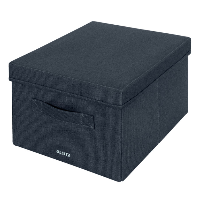 Opbergdoos Leitz gestoffeerd met deksel 285x203x380mm grijs 2 st