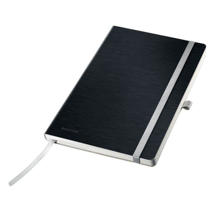 Notitieboek Leitz Style A5 lijn 160 pagina's 100gr zwart