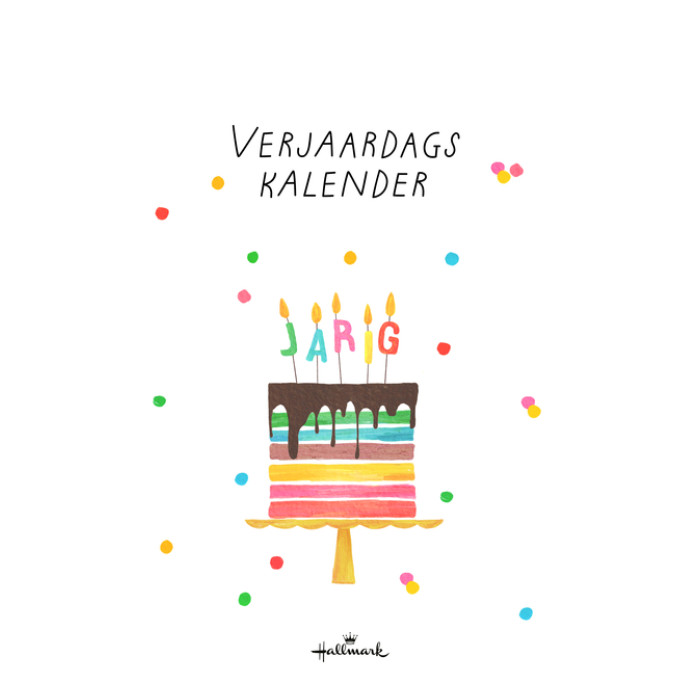 Verjaardagskalender kort Pretty Cute 21x30cm