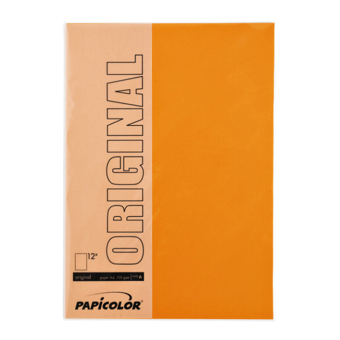 Kopieerpapier Papicolor A4 100gr 12 vel oranje