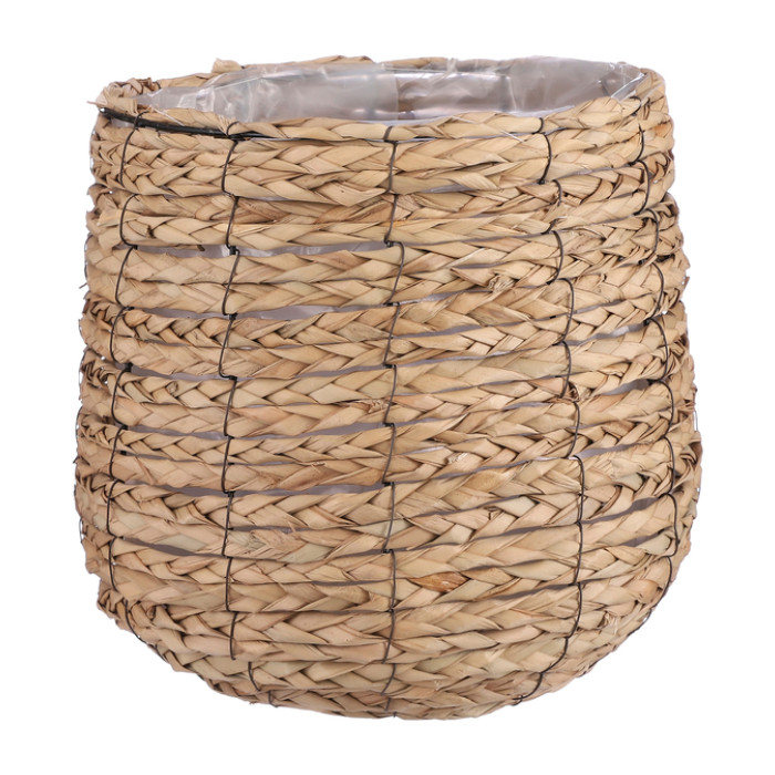 Plantenmand Mica Avalon zeegras rond 31x30cm lichtbruin