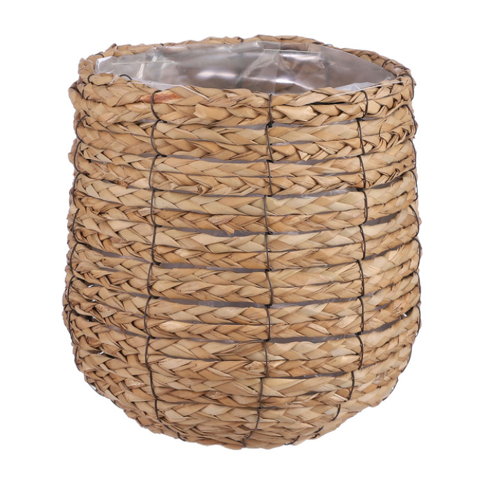 Plantenmand Mica Avalon zeegras rond 26x26cm lichtbruin