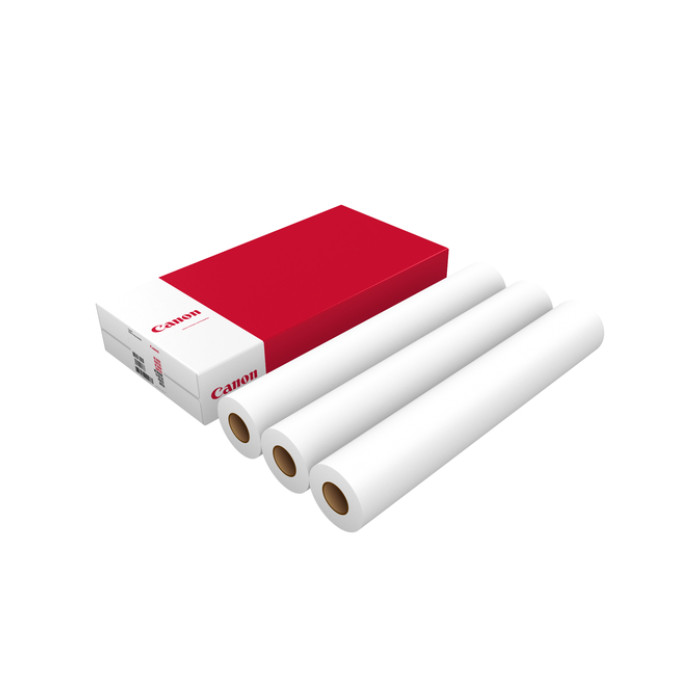Inkjetpapier Canon 610mmx50m 90gr standaard 3 rollen