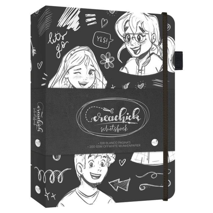 Schetsboek CreaChick Black