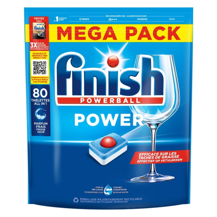 Vaatwastabbletten Finish All-in-one Power Regular 80 stuks