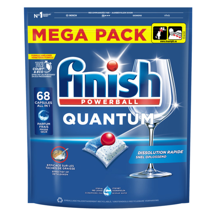 Vaatwastabletten Finish Quantum Regular 68 stuks