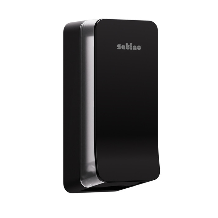 Toiletpapierdispenser Satino BT1 Hyginity gevouwen zwart 333425