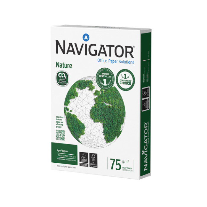 Kopieerpapier Navigator Nature A4 75gr wit 500 vel