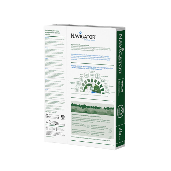 Kopieerpapier Navigator Nature A4 75gr wit 500 vel