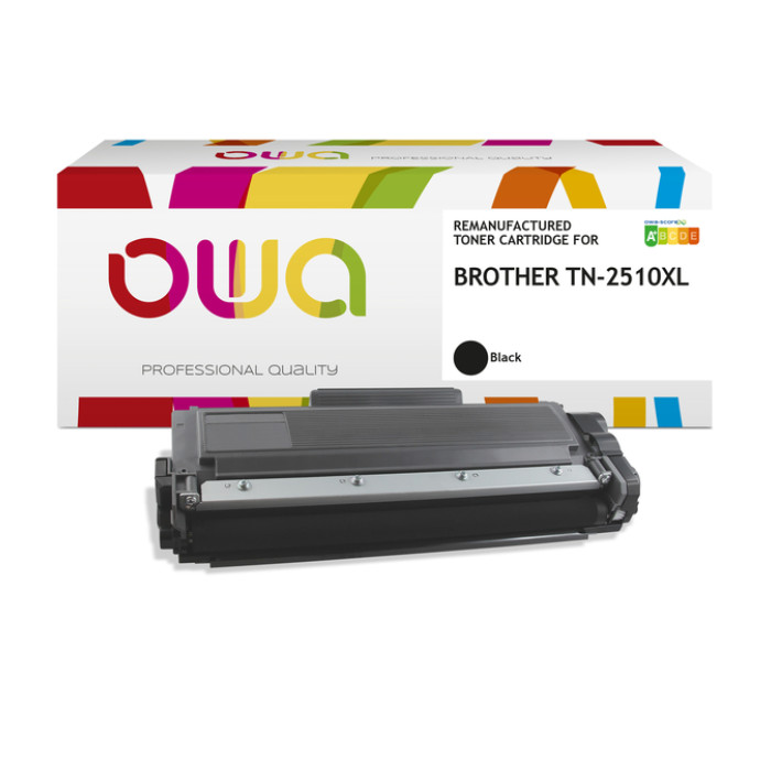 Toner OWA  alternatief tbv Brother TN-2510XL zwart