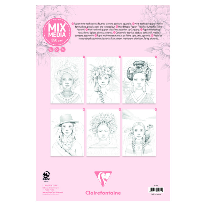 Kleurboek Clairefontaine Odelia A4 Vrouwen
