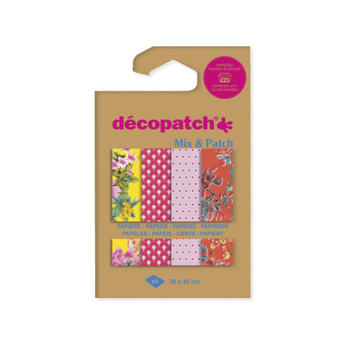 Hobbypapier Décopatch 30x40cm set à 4 vel thema Wandeling in Kyoto