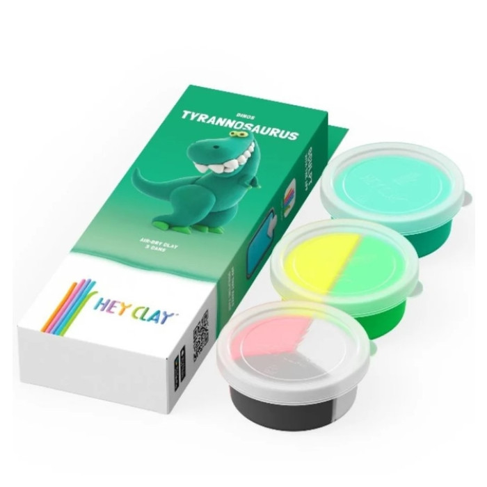 Klei Hey Clay dinos set à 3 delen
