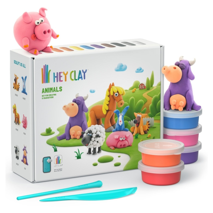 Klei Hey Clay dieren set à 15 delen