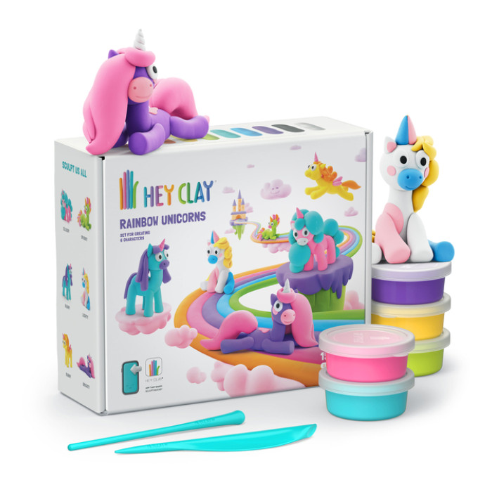 Klei Hey Clay eenhoorn set à 15 delen